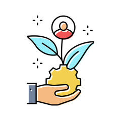 lead generation business process color icon vector. lead generation business process sign. isolated symbol illustration