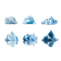 Obraz premium set of iceberg, PNG file, cut out