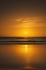 Obraz premium araffes are walking on the beach at sunset with a surfboard