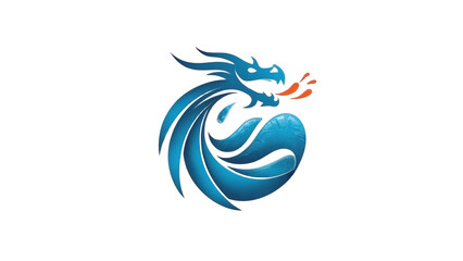 water dragon logo design