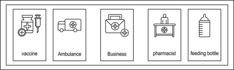 set of retro styled brushes
