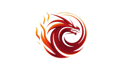 fire dragon logo design
