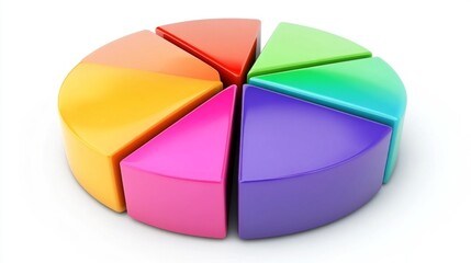Colorful pie chart segments for data visualization and analysis