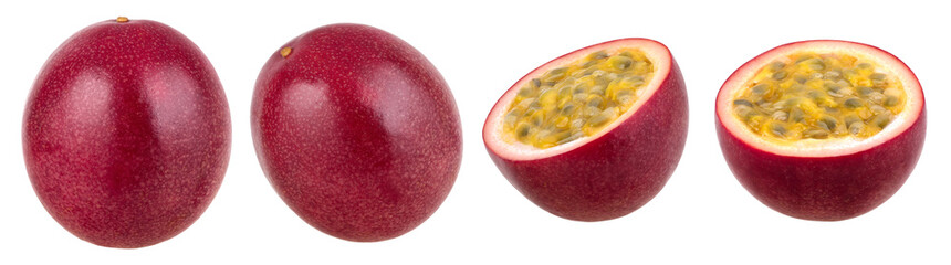 passion fruit and half isolated, transparent PNG, PNG format, cut out, Collection, set