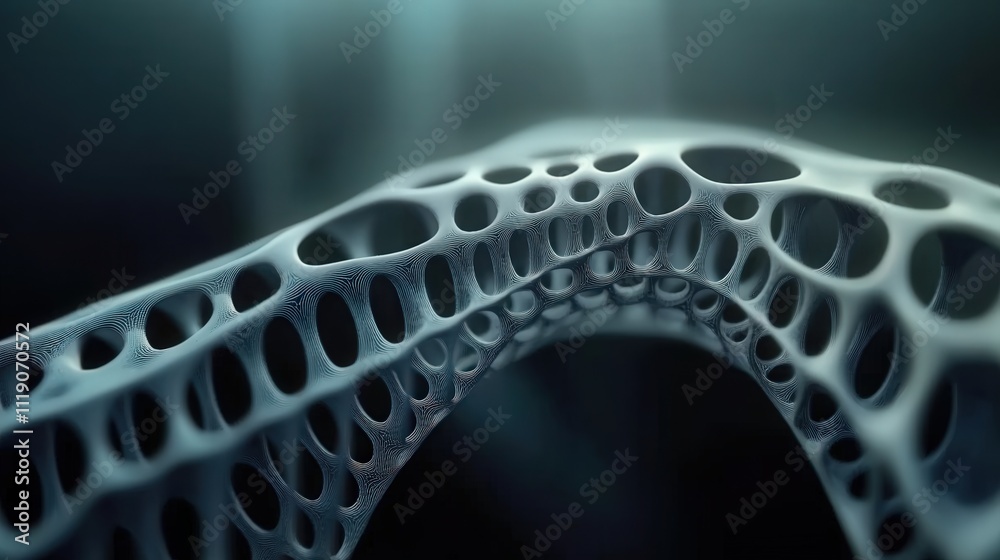 Poster Abstract Representation of a Cellular Structure with Organic Patterns and Fluid Shapes, Showcasing the Intricate Details of Biological Textures