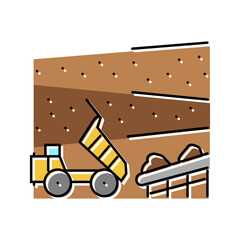 extraction process mining color icon vector. extraction process mining sign. isolated symbol illustration