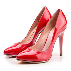 Multi colour shoes isolated on white background