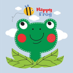 happy words waiting for the rain,design cartoon vector illustration