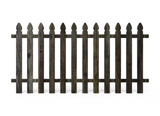 Wooden Fence 3d render