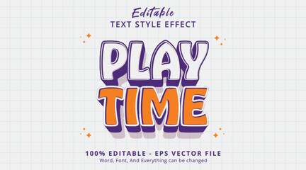 Play Time Editable Text Effect