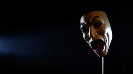 Theatrical Tragedy Mask: A Symbol of Drama and Emotion