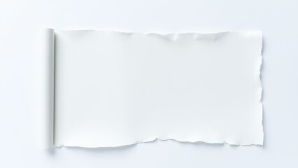 Obraz premium Blank White Paper Scroll: Perfect for Creative Projects, Artwork, and Design