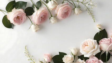 beautiful pink rose flower background illustration