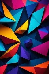 Fototapeta premium a close up of a bunch of colorful geometric shapes