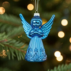 Fototapeta premium christmas angel on the tree