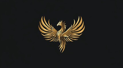 Obraz premium Captivating logo featuring a powerful phoenix
