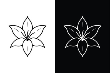 Fototapeta premium Lily Flower Vector Art. Clean and Stylish Designs for Sophisticated Projects
