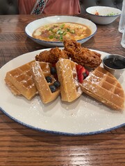Chicken and waffles