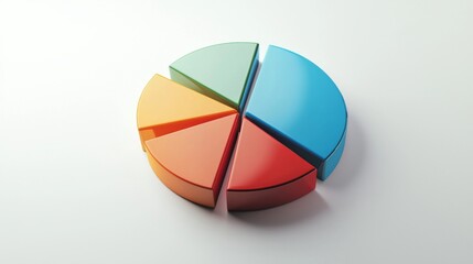 Fototapeta premium Colorful Circular Chart Segment Representation for Data Visualization