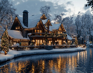 Naklejka premium Winter Wonderland Home