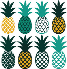 Fototapeta premium pineapple isolat, pineapple icon, vector pineapple, tropical fruit, pineapple illustration, pineapple logo, fruit design, pineapple vector, exotic fruit, tropical icon, pineapple texture, pineapple b