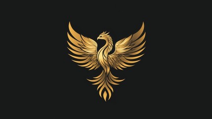 Obraz premium Captivating logo featuring a powerful phoenix