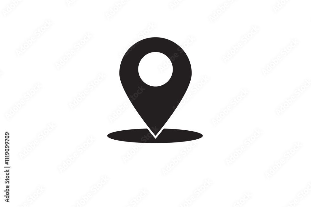 Canvas Prints route location icon. two pins, blue pin, red pointer and dashed line as concept of travel map naviga