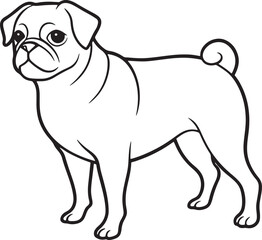 Obraz premium isolated dog icon, vector dog, pet illustration, dog silhouette, dog logo, pet, animal vector, pet symbol, dog graphic, domestic animal, dog design, dog background, canine icon, dog texture, pet 