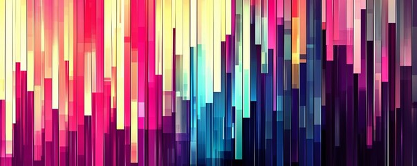 Obraz premium Vibrant abstract background with colorful vertical lines creating a dynamic and energetic visual effect for creative projects.