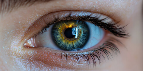 Fototapeta premium Captivating Hazel Eye Close-up 