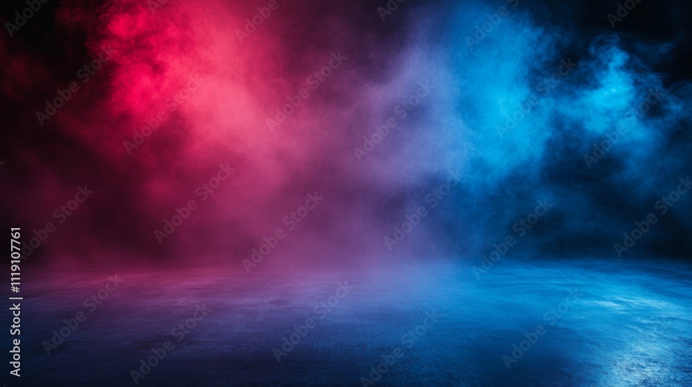Aufkleber abstract smoke background in red and blue colors for design use