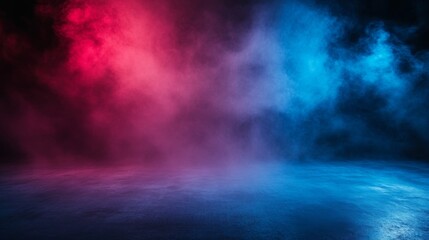 Abstract Smoke Background in Red and Blue Colors for Design Use