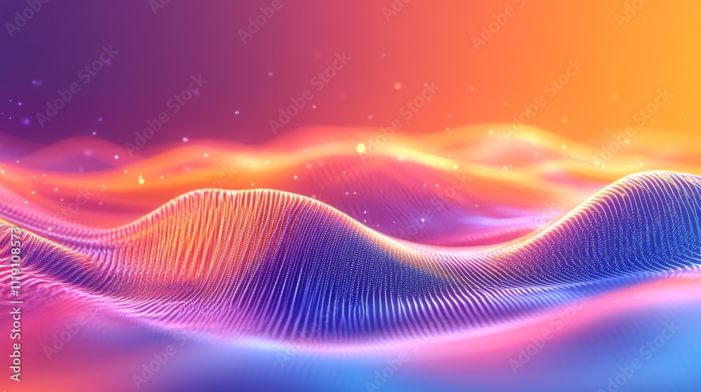 Fototapete abstract colorful waves with soft light and gradient background