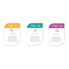 Business infographic template with 3 options or steps