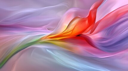 Obraz premium Abstract Pastel Swirls Colorful Flowing Fabric Texture Background