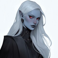 portrait of a dark elf