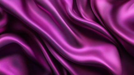 Obraz premium Luxurious purple satin fabric drapes elegantly. Perfect for backgrounds, fashion, and luxury product designs.