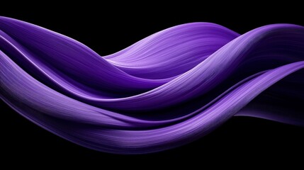 Abstract Purple Flowing Waves  3D Render  Cinematic Lighting  Background Texture