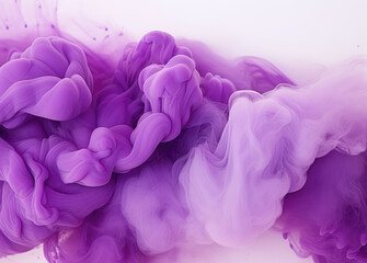 Fototapeta premium Lavender Hues: The Dance of Ink in Water