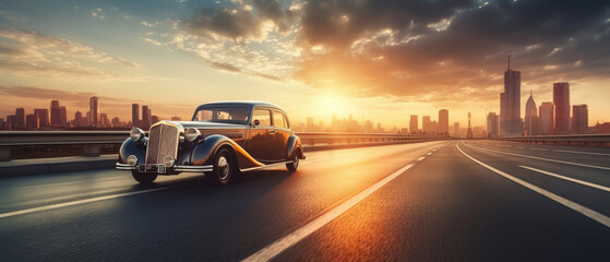 Classic Elegance on the Highway: Sunset Drive
