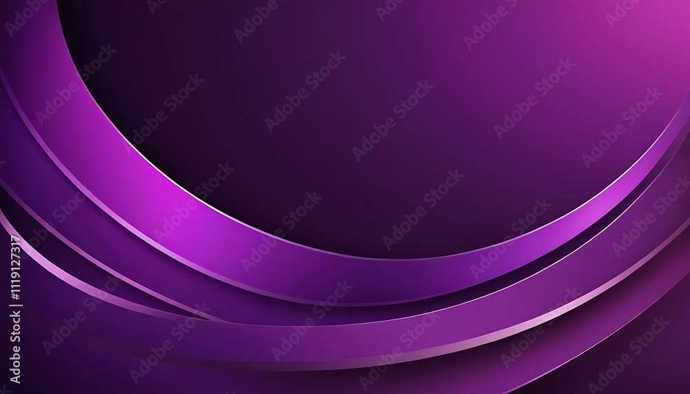Fototapete purple abstract gold curved on purple and dark blue background with lighting effect and sparkle with