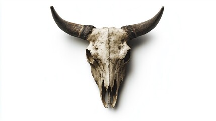 Fototapeta premium Cow or bull skull on a white background, isolated