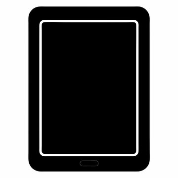 recommend clip art: Black Tablet Silhouette Vector Art Design