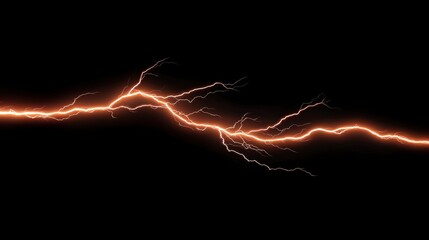 Orange Lightning Bolt  Energy Flash  Electric Spark  Power  Nature  Abstract Background