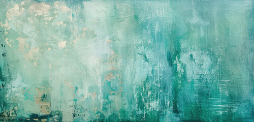 Abstract Artistic Background in Blue and Green Hues