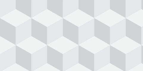 Abstract white geometric cube creative concept triangle overlap square technology background. digital cubes fabric and wallpaper grid block texture background.	
