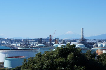 Obraz premium 三渓園から見た富士山