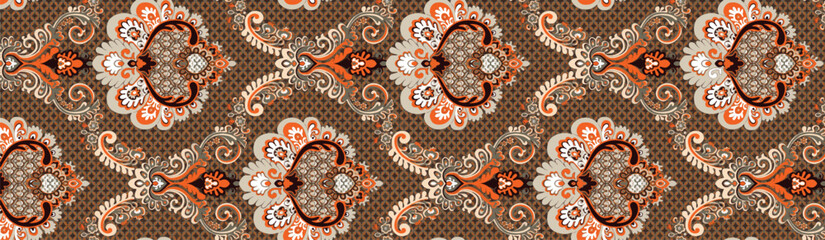 Seamless repeat print pattern. Beautiful textile digital print pattern