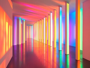 Obraz premium Prismatic Reverie: A Dance of Light and Color