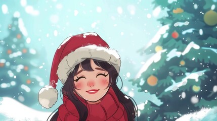 Cartoon Christmas: 2D Simple Illustration